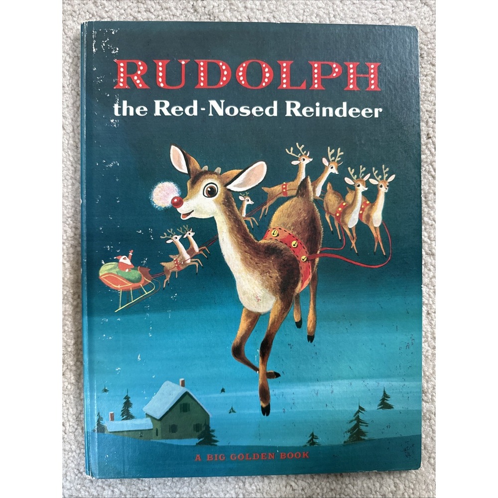 Rudolph the Red-Nosed Reindeer Little Golden Book 1958 Richard‎ Scarry Illus